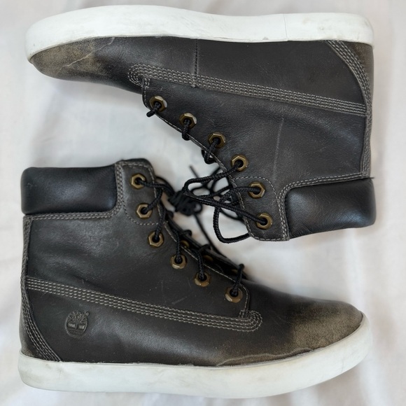 Timberland A135B Glastenbury DISTRESSED Brown/Black Leather Boots SZ 6 NWOB - Picture 7 of 10